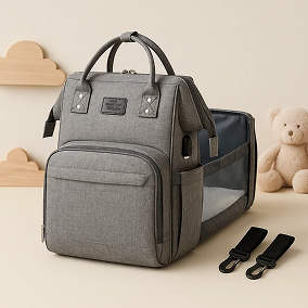 Baby Diaper Bag with USB & Sleeping Crib