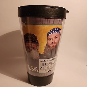 Duck Dynasty Insulated Travel Mug Happy Happy Robertson Family Cup Hallmark